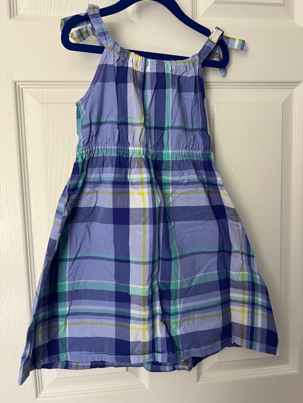 Gymboree Purple Plaid Sundress with Green and Yellow Accents